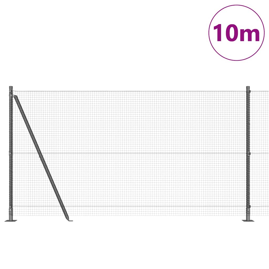 Vidaxl afrasteringspaal grijs 10 x 1,2 m (19 x 19 mm gaas)
