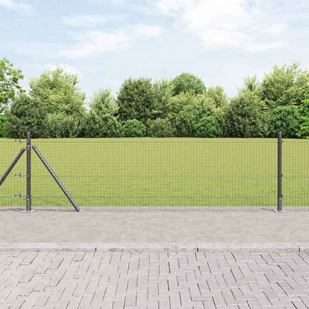 Vidaxl afrasteringspaal grijs 25 x 0,4 m (25 x 25 mm gaas)