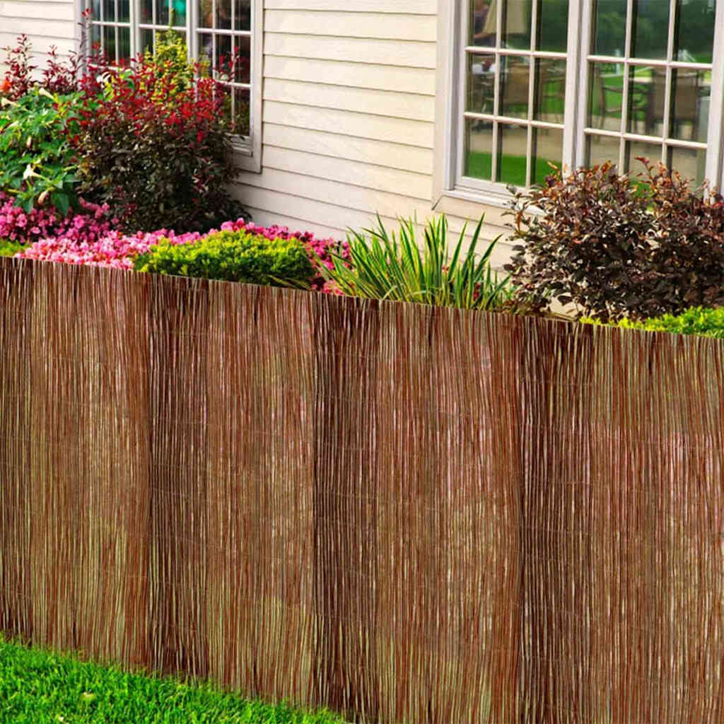 Vidaxl wilgen schutting naturel 140 x 500 cm wilg