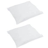 Vidaxl hoofdkussen met kussen 2 pcs wit 65 x 65 cm veren