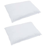Vidaxl hoofdkussen met kussen 2 pcs wit 60 x 70 cm veren