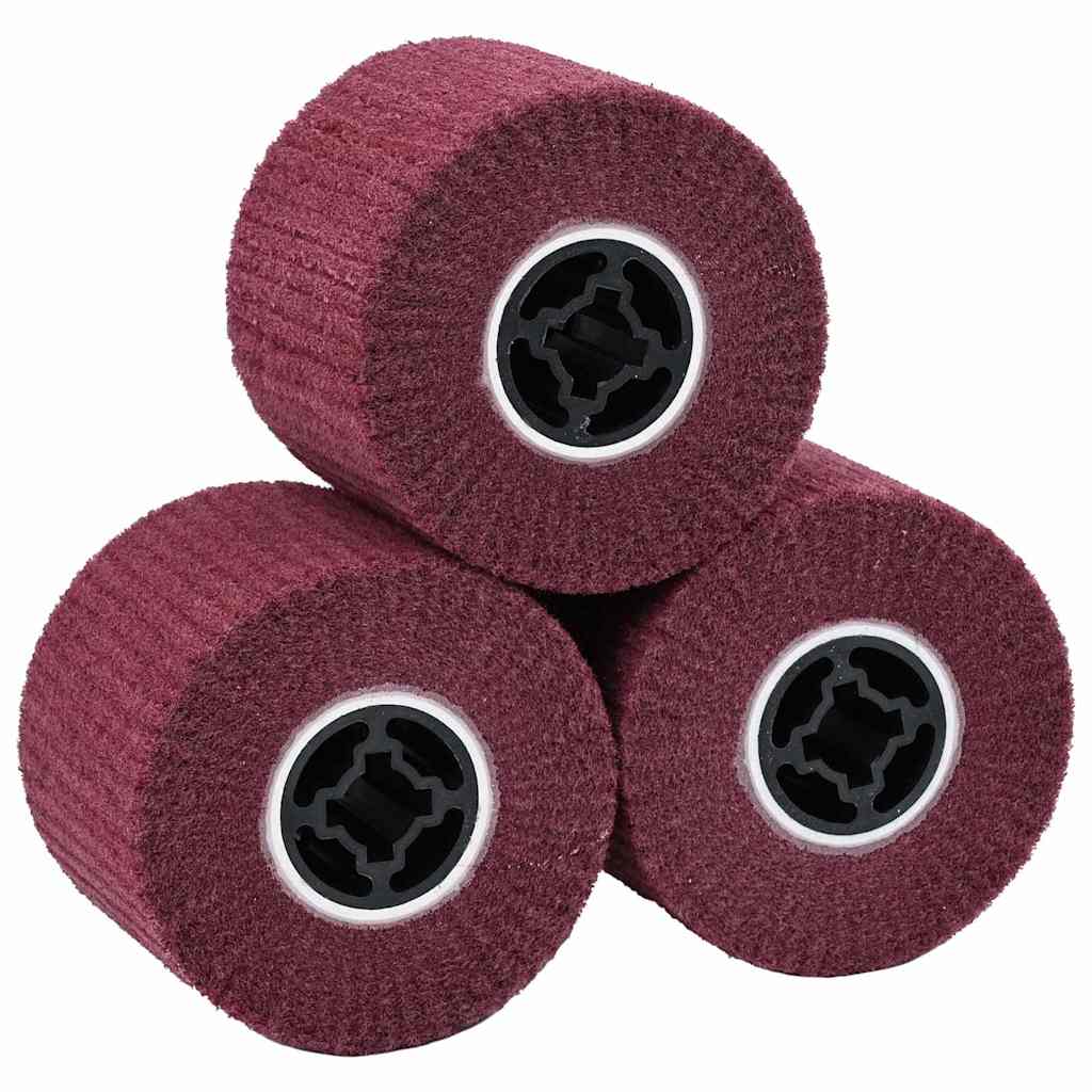 Vidaxl schuurrollen 3 pcs rood 12 x 12 x 10 cm synthetische vezel