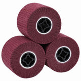 Vidaxl schuurrollen 3 pcs rood 12 x 12 x 10 cm synthetische vezel
