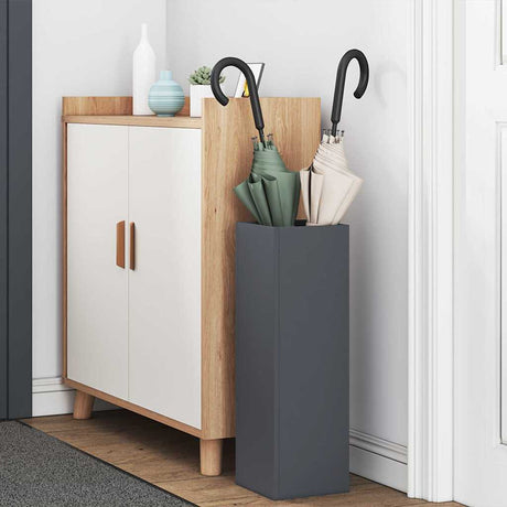 Vidaxl paraplu standaard antraciet 15,5 x 15,5 x 49 cm metaal