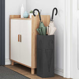 Vidaxl paraplu standaard met opslag zwart 15,5 x 15,5 x 49 cm metaal