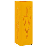 Vidaxl paraplu standaard mosterdgeel 15,5 x 15,5 x 49 cm metaal