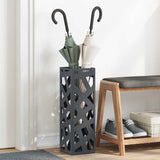 Vidaxl paraplu standaard antraciet 15,5 x 15,5 x 49 cm metaal