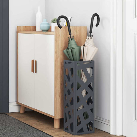 Vidaxl paraplu standaard antraciet 15,5 x 15,5 x 49 cm metaal