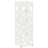 Vidaxl paraplu standaard met opslag wit 15,5 x 15,5 x 49 cm metaal