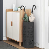Vidaxl paraplu standaard met opslag zwart 15,5 x 15,5 x 49 cm metaal