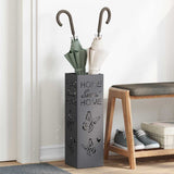 Vidaxl paraplu standaard antraciet 15,5 x 15,5 x 49 cm metaal