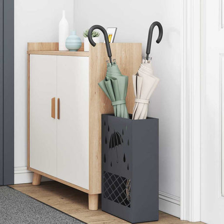 Vidaxl paraplu standaard antraciet 28 x 12 x 41 cm staal