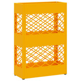 Vidaxl paraplu standaard mosterdgeel 28 x 12 x 41 cm staal