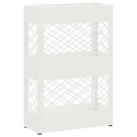 Vidaxl paraplu standaard wit 28 x 12 x 41 cm staal