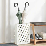 Vidaxl paraplu standaard wit 28 x 12 x 41 cm staal