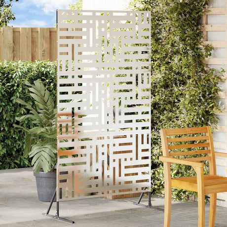Vidaxl privacyscherm 100 x 50 x 180 cm roestvrij staal zilver