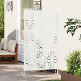 Vidaxl privacyscherm wit 100 x 50 x 180 cm staal
