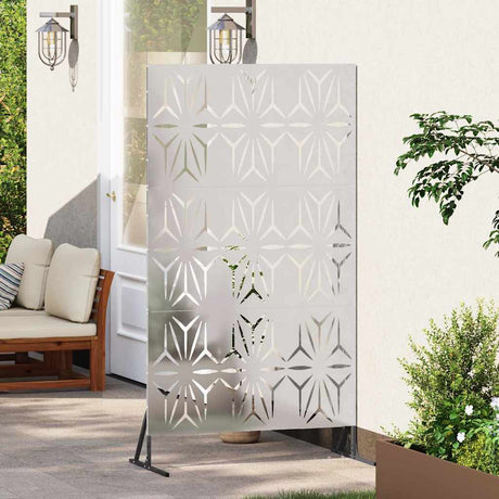 Vidaxl privacyscherm 100 x 50 x 180 cm roestvrij staal zilver