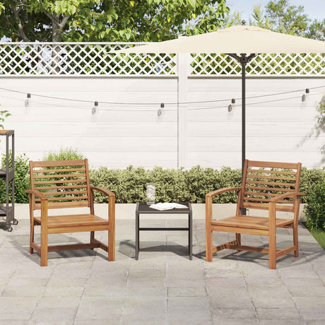 Vidaxl stoel 2 stuk bruin 65 x 60 x 76,5 cm massief teakhout
