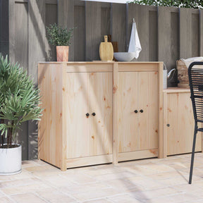 Vidaxl keukendeur meppel 2 st crème 50 x 9 x 82 cm massief grenenhout