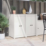Vidaxl keukendeur 2 pcs wit 50 x 9 x 82 cm massief grenenhout
