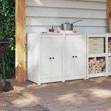 Vidaxl keukendeur 2 pcs wit 50 x 9 x 82 cm massief grenenhout