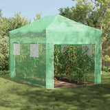 Vidaxl kas met pop-up frame met dak groen 280 x 410 x 315 cm ijzer