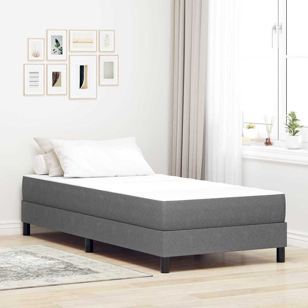 Vidaxl bedmatras met matras lichtgrijs 80 x 200 cm stof