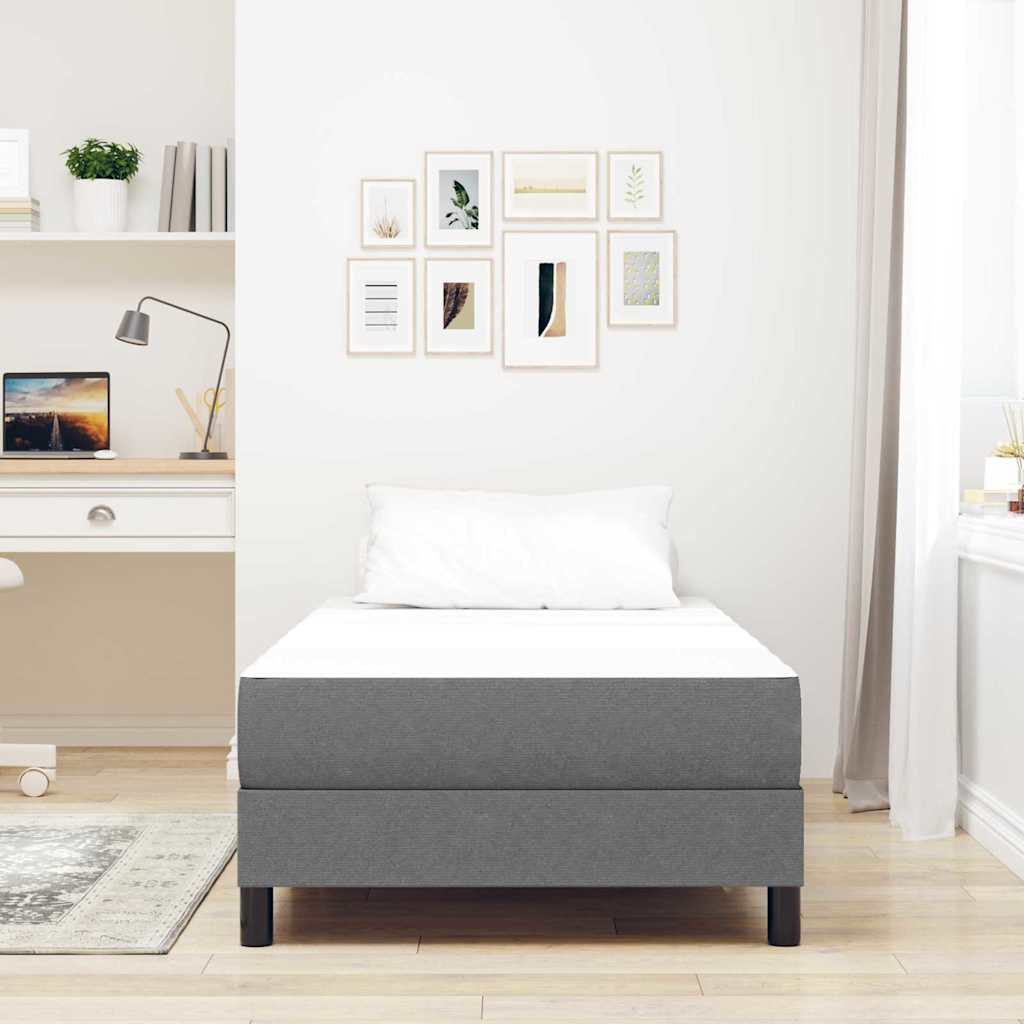 Vidaxl bedmatras met matras lichtgrijs 80 x 200 cm stof