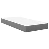 Vidaxl bedmatras met matras lichtgrijs 80 x 200 cm stof