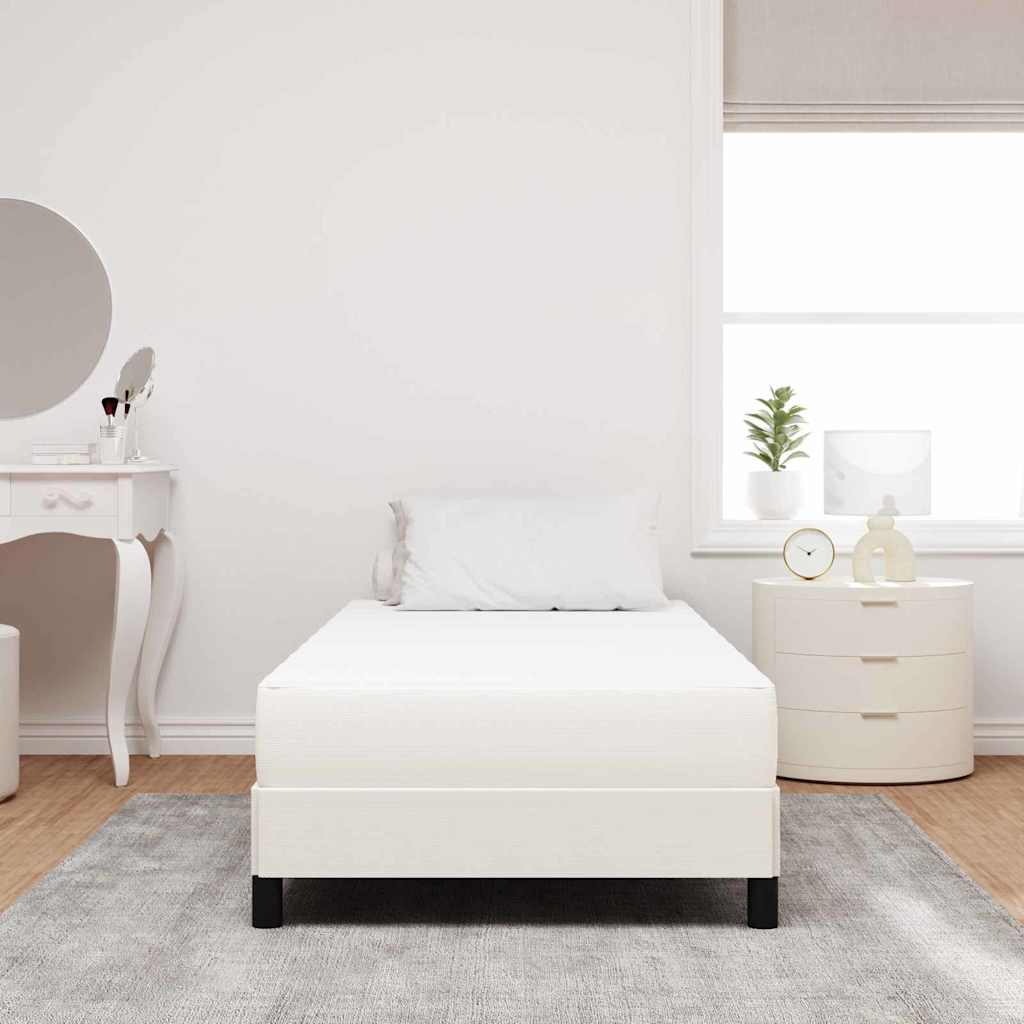 Vidaxl bedmatras met matras crème 80 x 200 cm stof