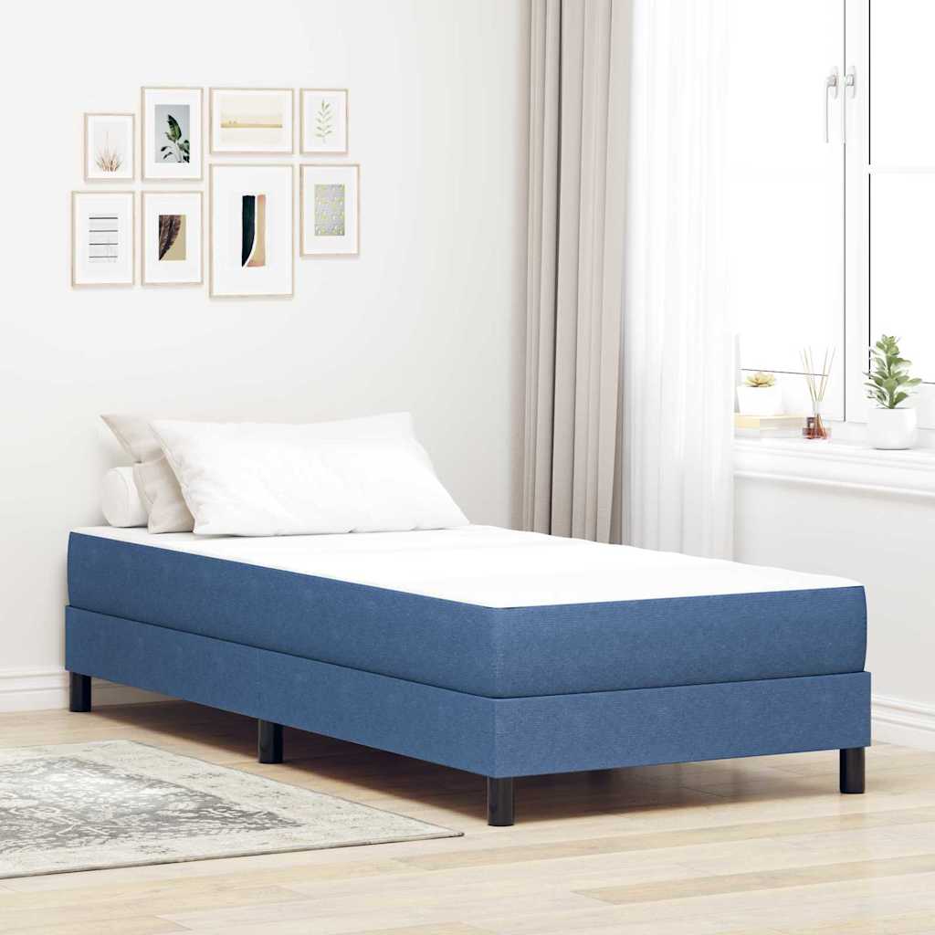Vidaxl bedmatras met matras blauw 90 x 190 cm stof