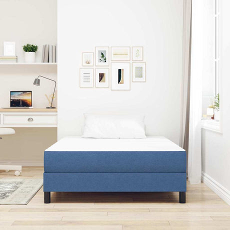 Vidaxl bedmatras met matras blauw 120 x 190 cm stof