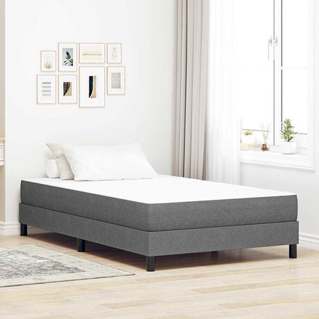 Vidaxl bedmatras met matras lichtgrijs 120 x 200 cm stof