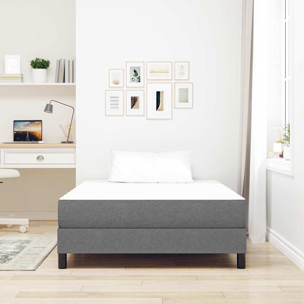 Vidaxl bedmatras met matras lichtgrijs 120 x 200 cm stof