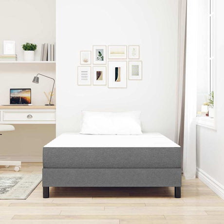 Vidaxl bedmatras met matras lichtgrijs 120 x 200 cm stof
