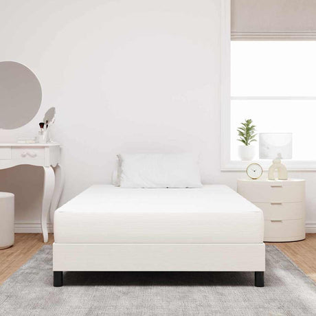 Vidaxl bedmatras met matras crème 120 x 200 cm stof
