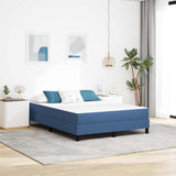Vidaxl bedmatras met matras blauw 140 x 190 cm stof