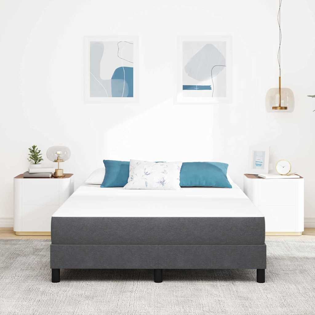 Vidaxl bedmatras met matras grijs 140 x 200 cm stof