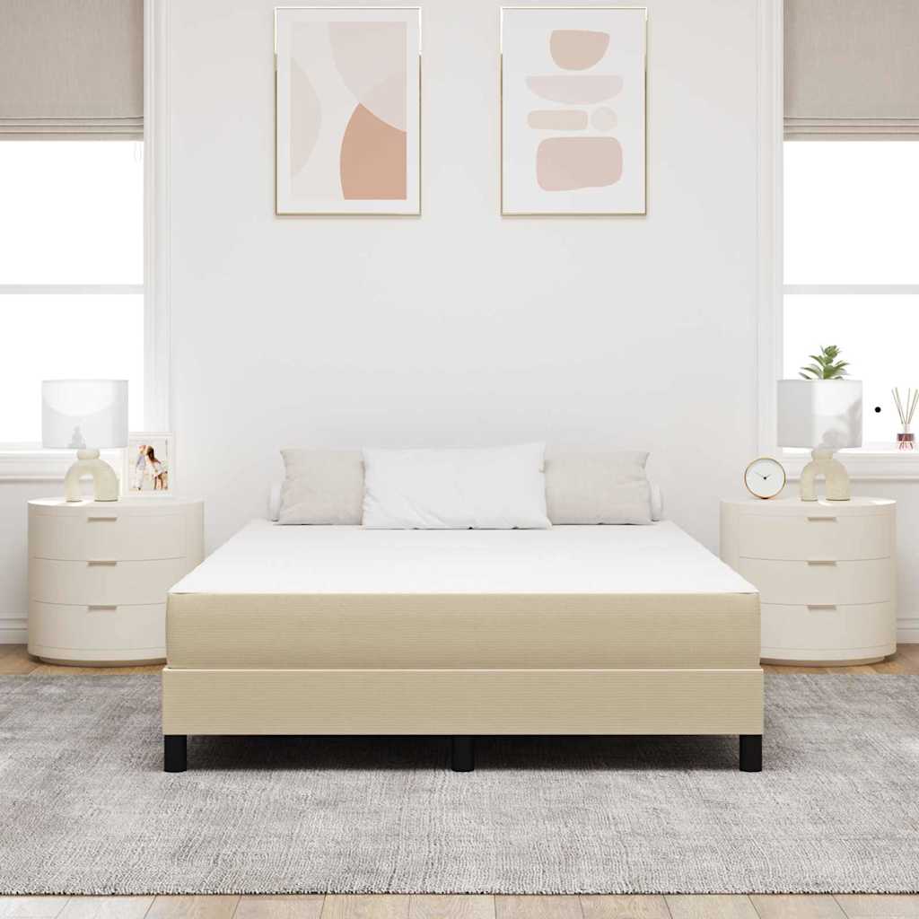 Vidaxl bedmatras met matras saliegroen 160 x 200 cm stof