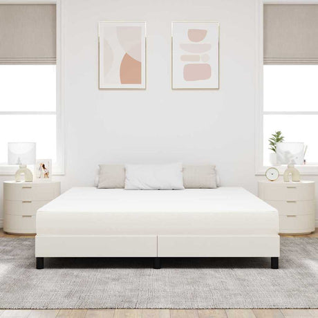 Vidaxl bedmatras met matras crème 180 x 200 cm stof