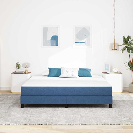 Vidaxl bedmatras met matras blauw 180 x 200 cm stof