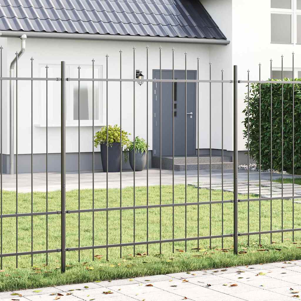 Vidaxl tuinhek grijs 170 x 215 cm gepoedercoat staal