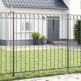 Vidaxl hecelement grijs 170 x 200 cm staal