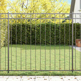 Vidaxl hecelement grijs 170 x 150 cm staal