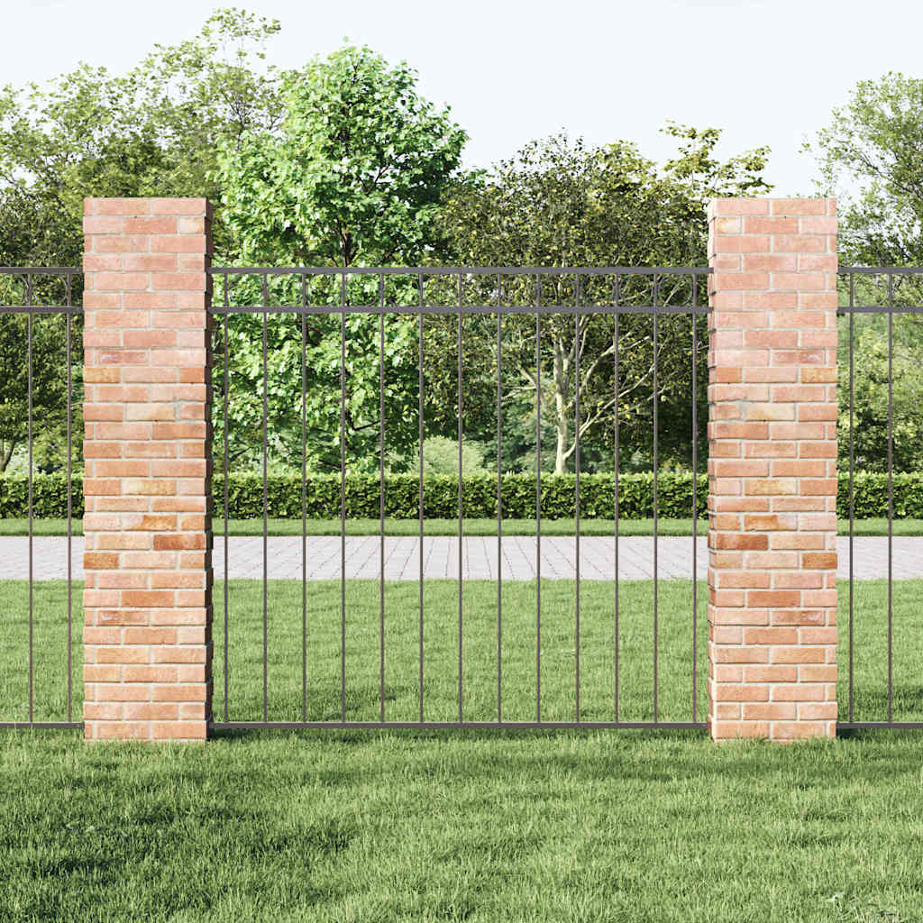 Vidaxl hecelement grijs 170 x 150 cm staal