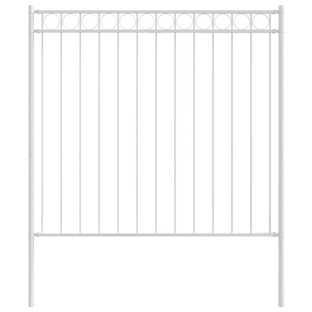 Vidaxl hecelement wit 170 x 200 cm staal
