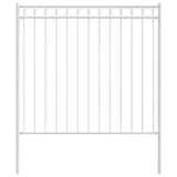 Vidaxl hecelement wit 170 x 200 cm staal