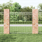 Vidaxl hecelement wit 170 x 150 cm staal
