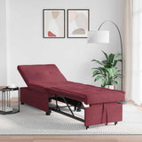 Vidaxl uittrekbare slaapbank wijnrood 194 x 50 x 82 cm stof
